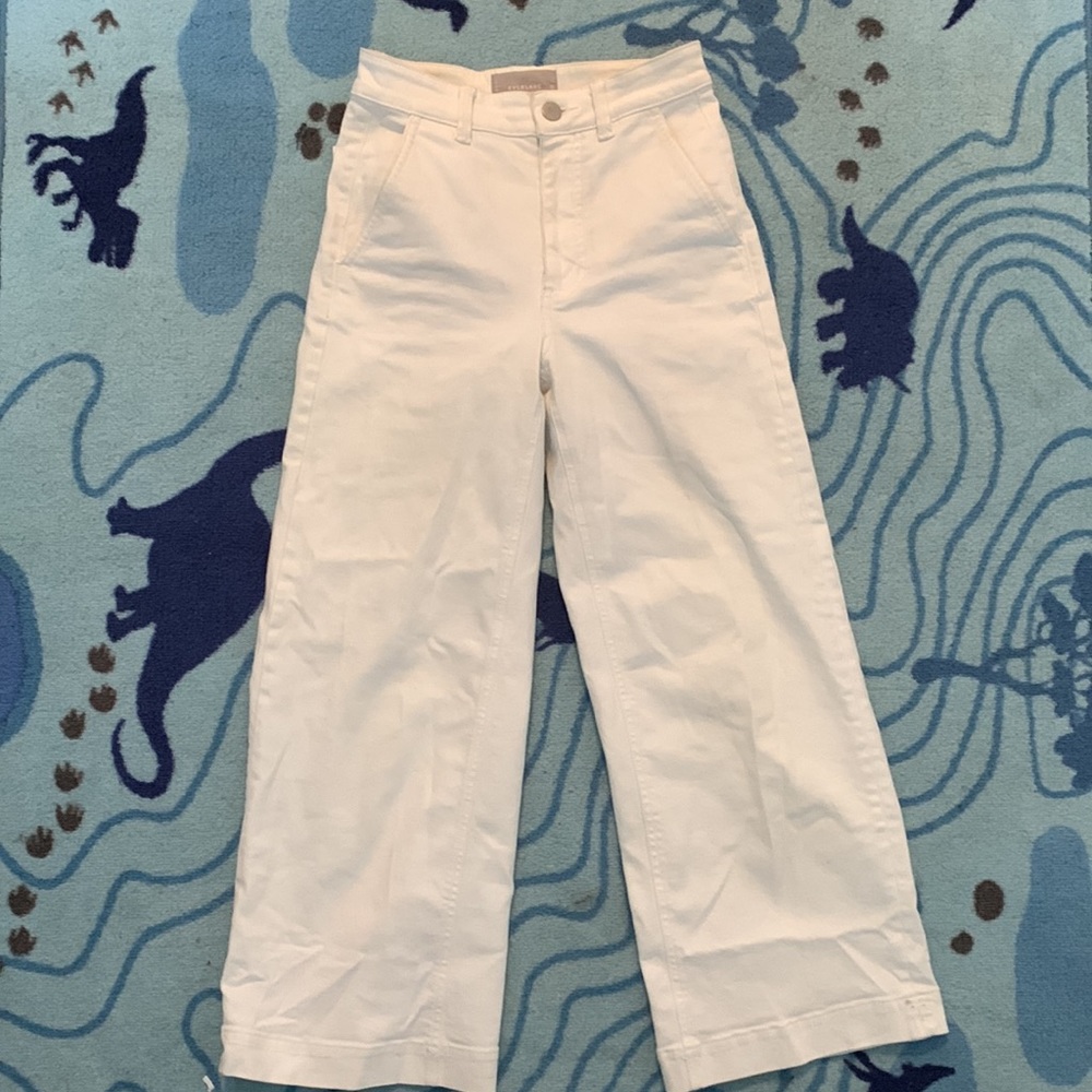 Everlane White 00 Cropped Flare Jeans